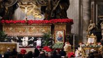 البابا بقداس الميلاد في الفاتيكان (getty)