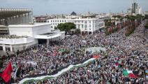 احتجاجات في المغرب ضد العدوان الإسرائيلي على غزة (فرانس برس)