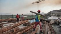 عمليات البناء في سد النهضة الأثيوبي 