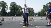 الرئيس الوزراء البريطاني بوريس جونسون يزور المدارس في لندن 