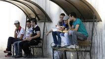 طلاب ثانوية عامة سوريون في دمشق- فرانس برس