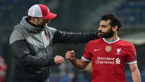 Jurgen Klopp and Mohamed Salah