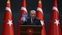 الرئيس التركي رجب طيب أردوغان في مؤتمر صحفي بأنقرة