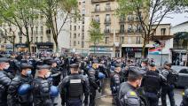قوات الأمن الفرنسية تقمع تظاهرة تضامنية مع فلسطين (العربي الجديد)