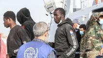 مهاجرون أفارقة وصلوا إلى العاصمة الليبية طرابلس (محمود تركية/ فرانس برس)