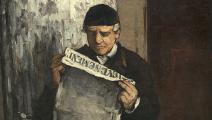 تفصيل من لوحة "الأب يقرأ الجريدة" لـ بول سيزان، 1866