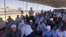 صلاة الجمعة أمام سجن رامون في النقب تضامناً مع الشيخ رائد صلاح (تويتر)