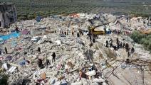 دمر الزلزال أكثر من 380 شقة بالكامل في حارم (عمر حاج قدور/ فرانس برس)