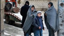 سوريون مهجرون في حلب بعد زلزال فبراير 2023 (لؤي بشارة/ فرانس برس)