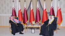 اجتماع محمد آل ثاني مع وزير خارجية البحرين (الخارجية القطرية/ تويتر)