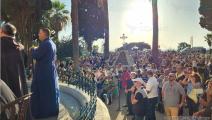 صلاة مشتركة واعتصام في كنيسة مار إلياس في حيفا (العربي الجديد)