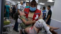جرحى ومستشفيات في غزة وسط طوفان الأقصى (سعيد الخطيب/ فرانس برس)