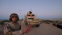 عزز الجيش المصري وجوده على حدود غزة (جوزيبي كاكاسي/فرانس برس)