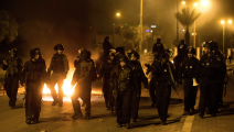 شرطة الاحتلال الاسرائيلي تقمع الفلسطينيين بالقدس قبل أسابيع (Getty)