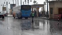 أمطار غزيرة تغرق مدينة الإسكندرية