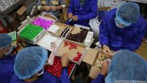 صناعة الشوكولاتة - غزة(عبد الحكيم ابو رياش/العربي الجديد)