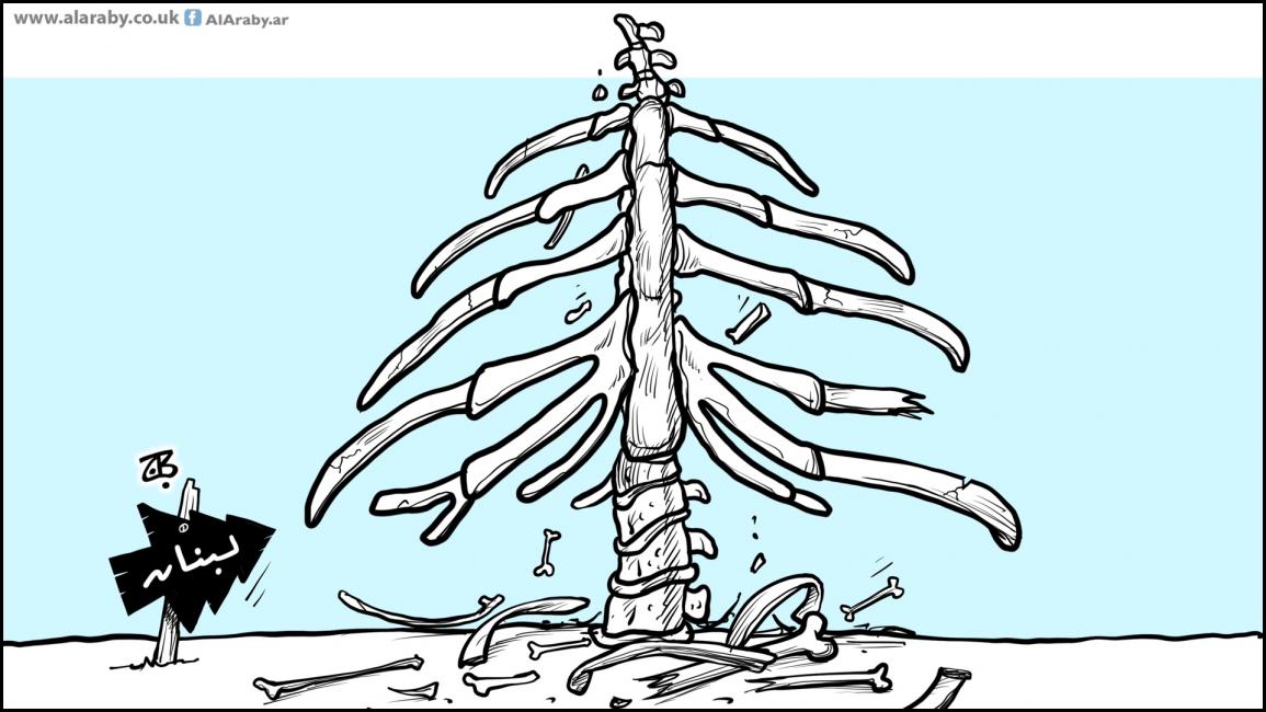 كاريكاتير ارزة لبنان / حجاج