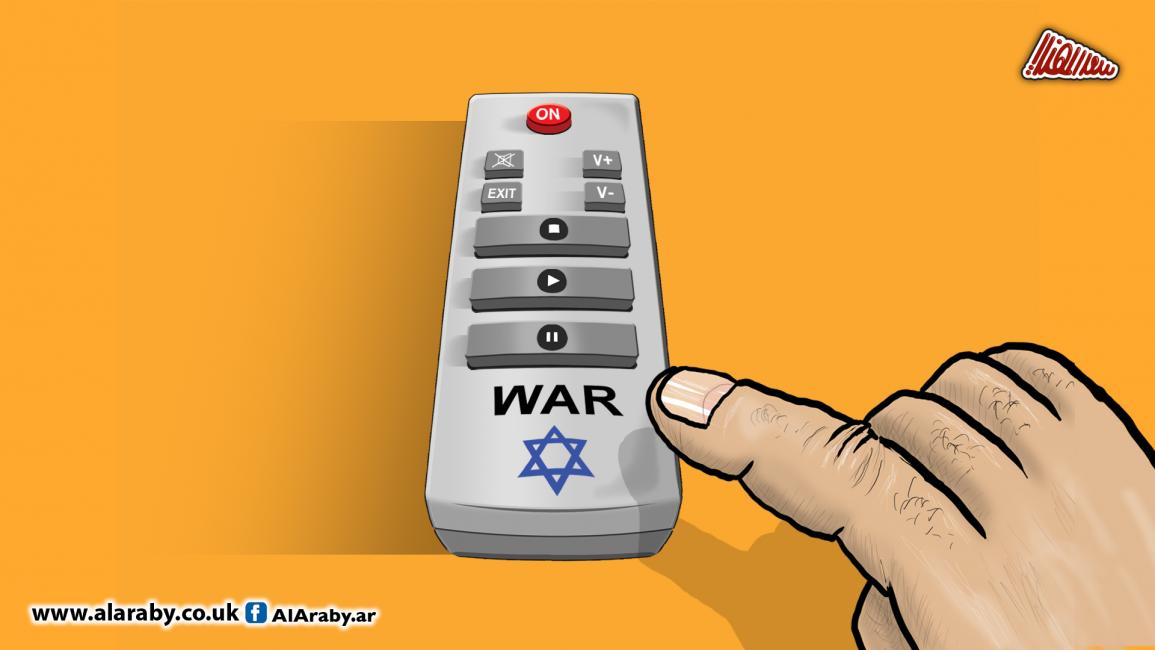 كاريكاتير استئناف الحرب الاسرائيلية / المهندي