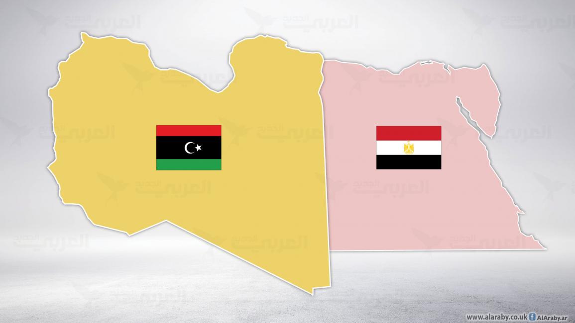 خريطة مصر وليبيا