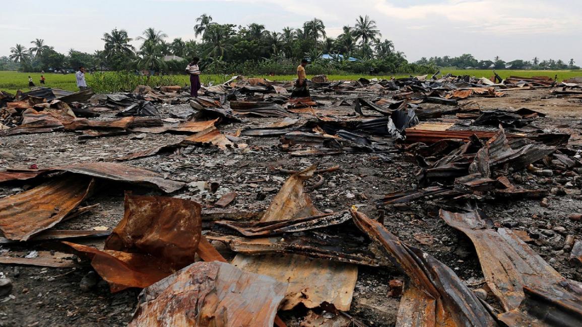بورما-مجتمع- حرق منازل الروهينغا- تويتر