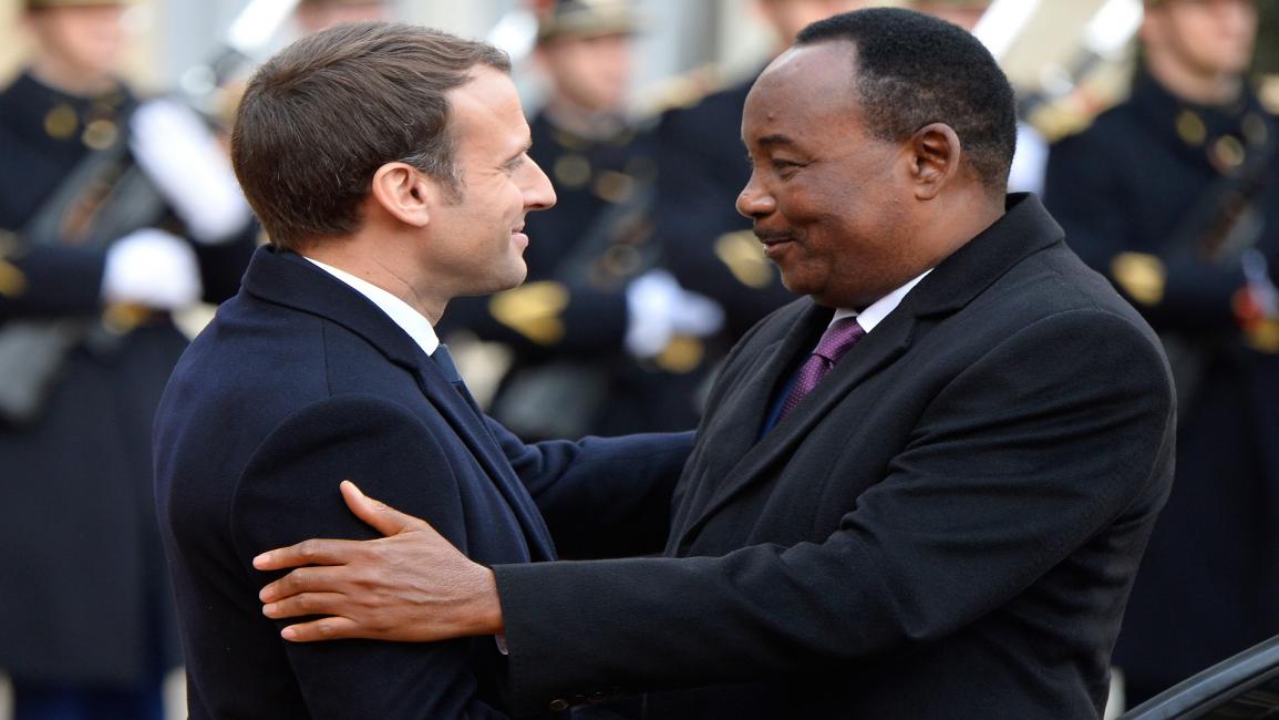 الرئيس الفرنسي والرئيس النيجري/ Getty