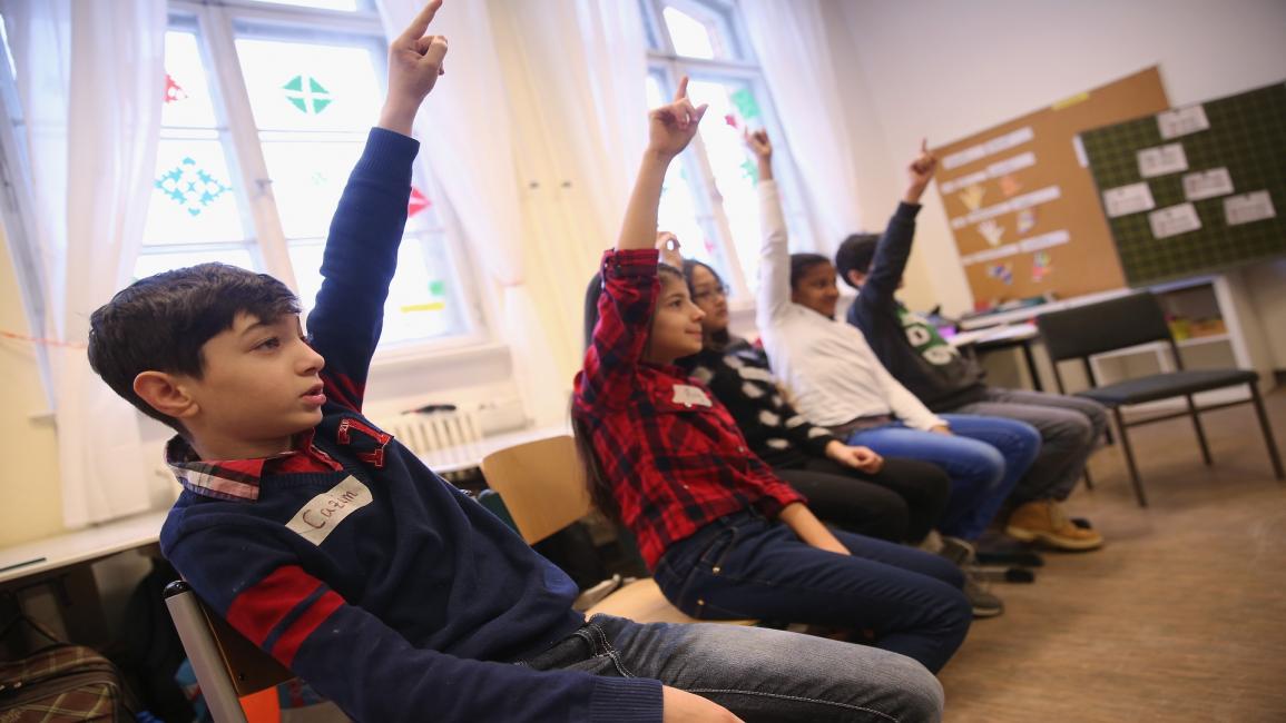 صفوف تعليم أطفال اللاجئين اللغة الألمانية (GETTY)