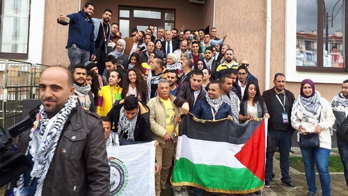 اعتصام شباب فلسطين في سوتشي