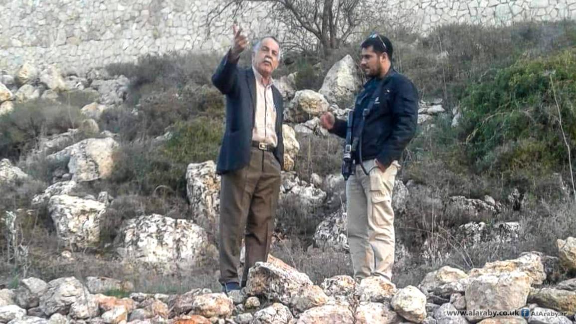 الفلسطيني إسماعيل شحادة يواجه حارس مستوطنة أفرات(تصويرعائلة شحادة) 