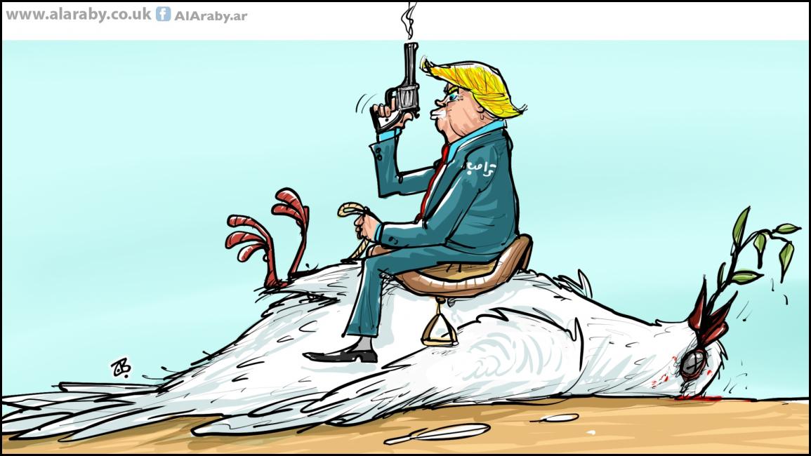 كاريكاتير ترامب والسلام / حجاج