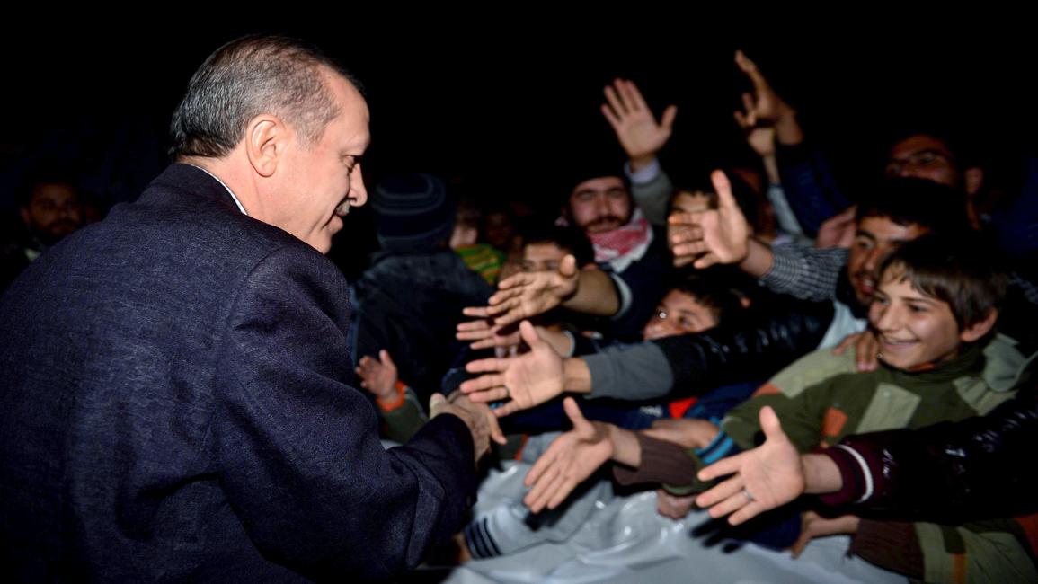 أردوغان ولاجئون سوريون