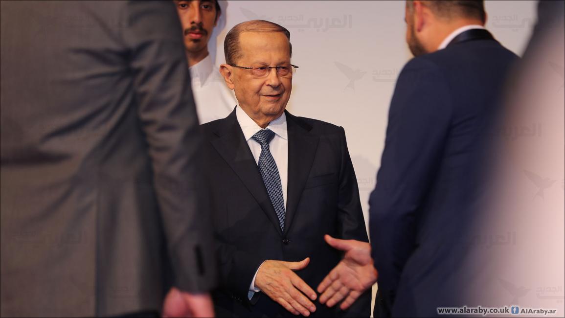 ميشال عون الرئيس اللبناني يلتقي الجالية اللبنانية في قطر