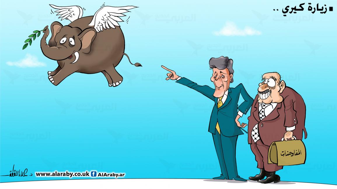 كاريكاتير زيارة كيري / علاء