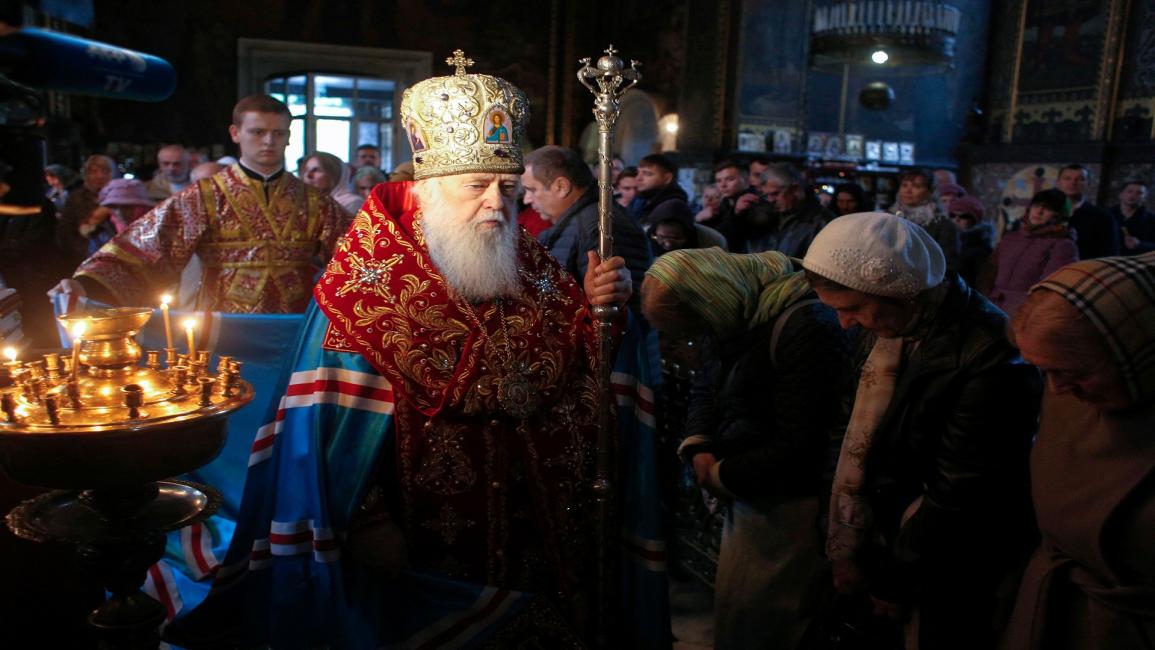 البطريرك فيلاريت رأس الكنيسة الأوكرانية المستقلة- فرانس برس