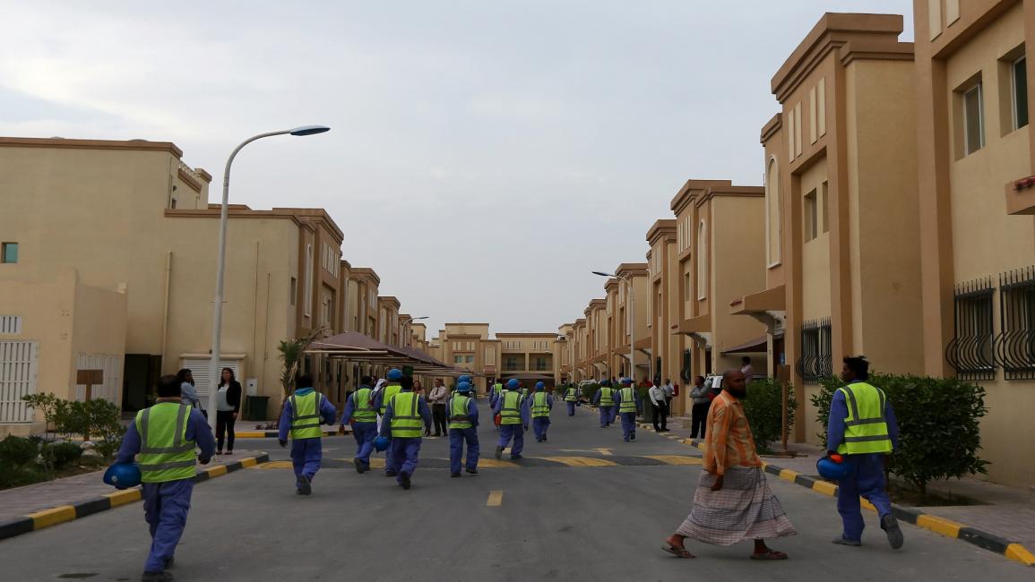 العمالة الوافدة في قطر(مروان نعماني/فرانس برس)
