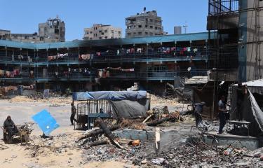 طاول الدمار غالبية مدارس أونروا بقطاع غزة (عمر القطا/فرانس برس)