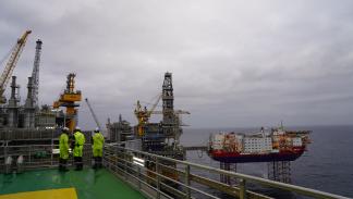 منصة لإنتاج النفط في بحر الشمال تابعة لشركة إكوينور النرويجية، 3 ديسمبر 2019 (فرانس برس)
