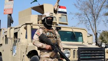 جنود عراقيون عند نقطة تفتيش في بغداد، 28 يناير 2022 (Getty)