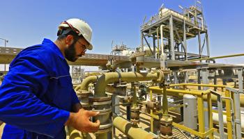 حقل السيبة النفطي في محافظة ذي قار العراقية 22 أغسطس 2022 (فرانس برس)