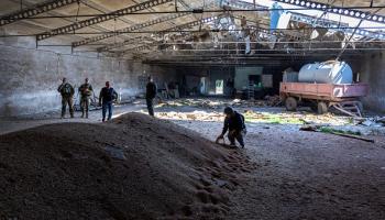 مستودع القمح في خيرسون أوكرانيا (Getty)