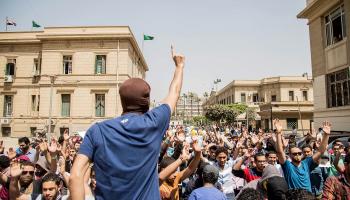 طلاب ضد الانقلاب في جامعة القاهرة 2015- الأناضول