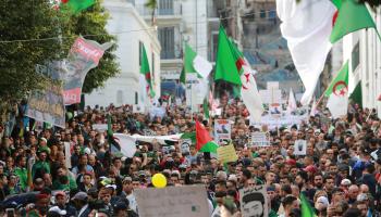 من الأسبوع 53 من الحراك في الجزائر العاصمة، شباط/ فبراير2020 (Getty)