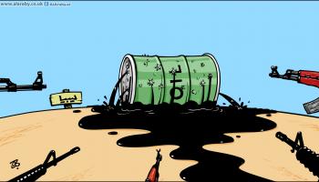 كاريكاتير النفط الليبي / حجاج