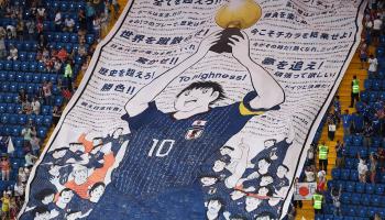 	 كابتن تسوباسا طفل حلم بأن تحصل اليابان على كأس العالم (جويل ساماد/ فرانس برس)