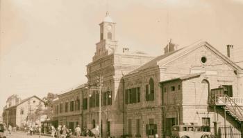 محطة قطار حيفا عام 1920 (Getty)