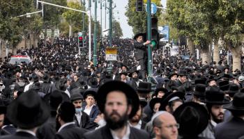 يهود متشددون في تل أبيب، مارس 2022 (Getty)