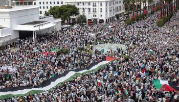 من مظاهرات المغرب رفضاً للتطبيع (العربي الجديد)