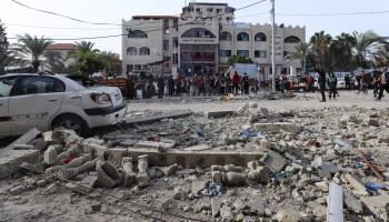 مستشفى الأمل في خانيونس جنوبي قطاع غزة في 5 فبراير 2024 (إكس)