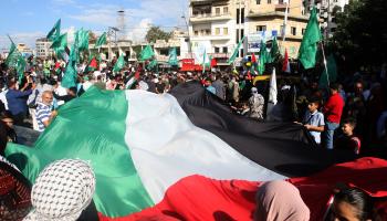 دعم لغزة من لبنان (محمود زيات/ فرانس برس)