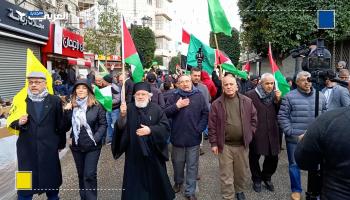 مسيرة في رام الله رفضاً للعدوان على غزة ومؤيدة للمقاومة