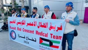 الهلال الأحمر الكويتي يعلن دخول "أول" فرقه الطبية إلى قطاع غزة (إكس)